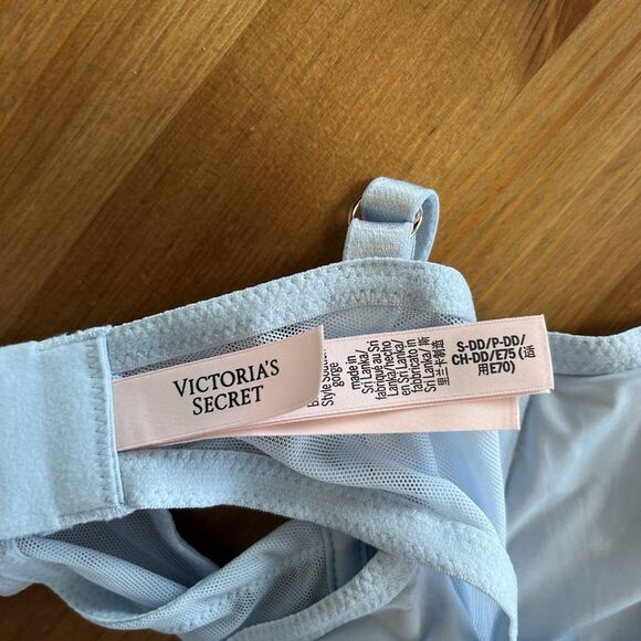 NWOT Victoria's Secret Dream Angels Bra Top S-DD Blue Lacey Boho Coquette - Picture 10 of 13